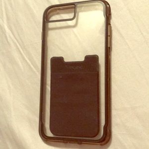 iPhone7/8 Plus case with money/card holder on back